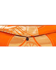 Orange & Gold Pinwheel Recycled Kimono Jewelry Pouch