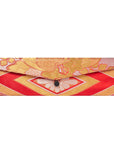 Red & Gold Flower Recycled Kimono Jewelry Pouch