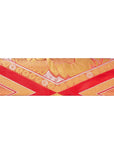 Red & Gold Flower Recycled Kimono Jewelry Pouch
