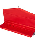 Red & Gold Flower Recycled Kimono Jewelry Pouch