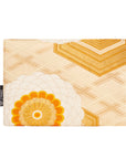 Orange, Gold, Floral Recycled Kimono Jewelry Pouch