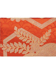 Burnt Orange & Gold Floral Recycled Kimono Jewelry Pouch