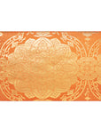 Orange & Gold Flower Recycled Kimono Jewelry Pouch