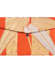 Orange, Gold & Silver Bamboo Recycled Kimono Jewelry Pouch