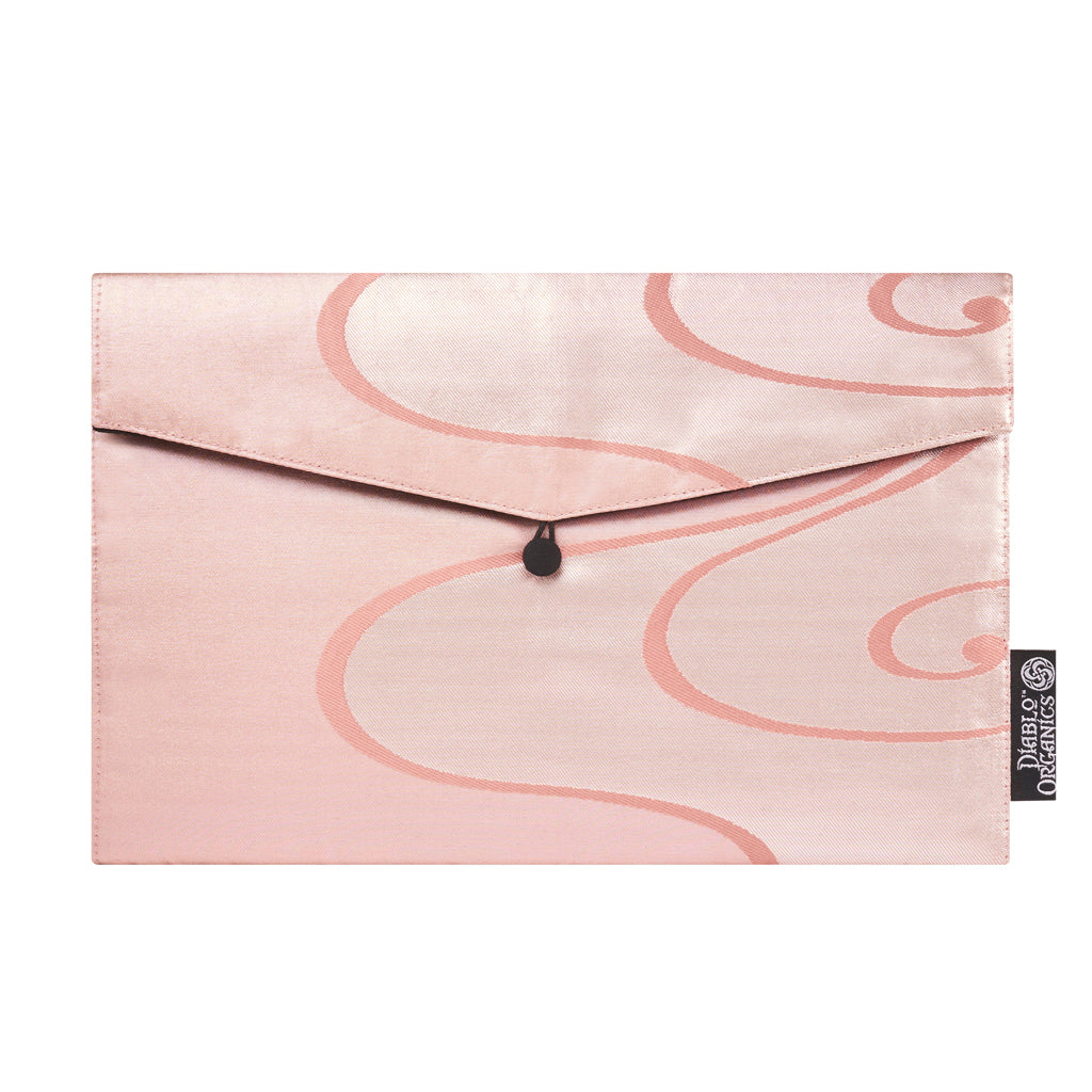 Pink Swirl Recycled Kimono Jewelry Pouch