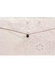 Silver Flower Recycled Kimono Jewelry Pouch