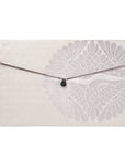 White & Silver Flower Recycled Kimono Jewelry Pouch