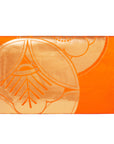 Orange & Gold Pinwheel Recycled Kimono Jewelry Pouch