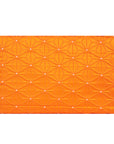 Orange Geometric Flower Recycled Kimono Jewelry Pouch