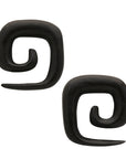Black Ebony Square Spirals