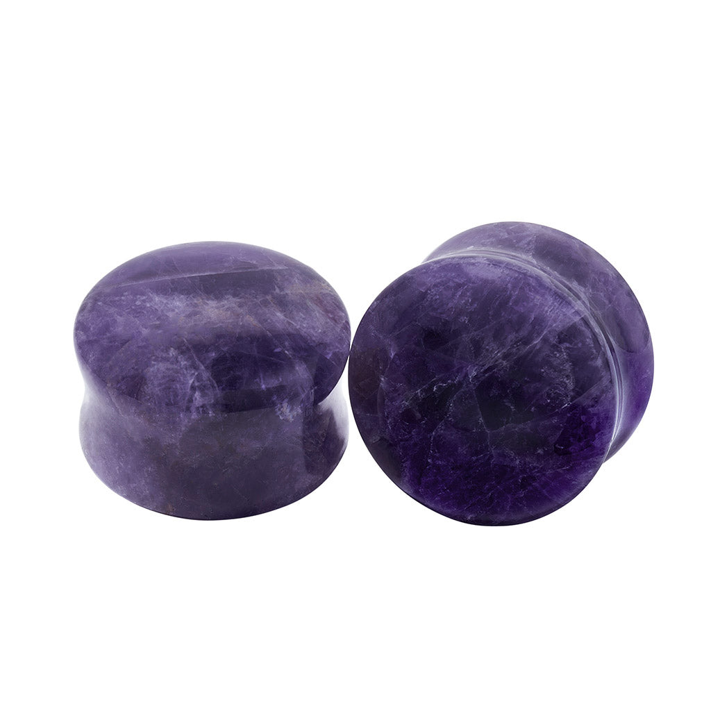 Amethyst Double Flare Plugs