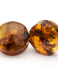 Chiapas Amber Faceted Plugs