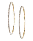 Smoky Topaz Pave Hoops