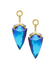 Blue Titanium Coated Chalcedony Arrowheads