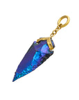 Blue Titanium Coated Chalcedony Arrowheads