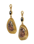 Ocean Jasper & Faceted Black Obsidian Dangles