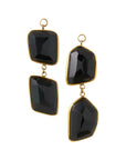 Faceted Black Obsidian Dangles