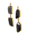 Faceted Black Obsidian Dangles