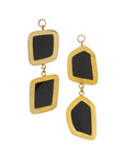 Faceted Black Obsidian Dangles