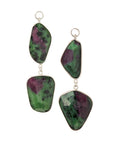 Faceted Ruby Zoisite Dangles