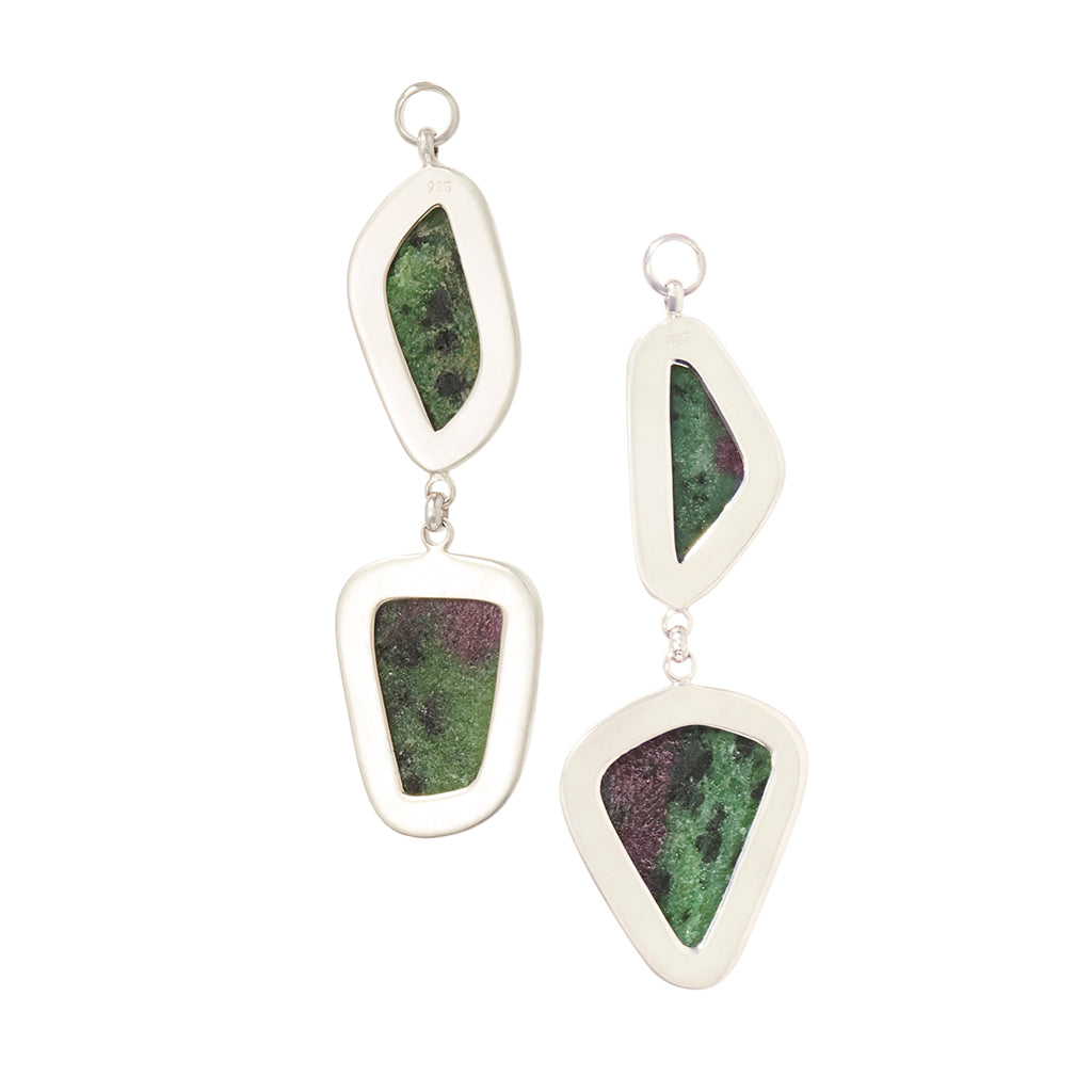 Faceted Ruby Zoisite Dangles