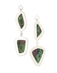Faceted Ruby Zoisite Dangles