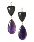Rainbow Obsidian & Amethyst Dangles