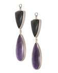Rainbow Obsidian & Amethyst Dangles