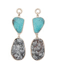 Manganese & Turquoise Dangles