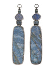 Rough Face Labradorite & Apatite Ear Weights