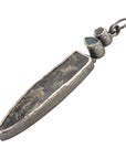Rough Face Labradorite, Green & Blue Apatite Ear Weights