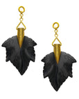 Black Obsidian Maple Leaves
