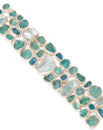 Rough Face Aquamarine & Apatite Bracelet