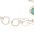 Rough Face Aquamarine & Apatite Bracelet