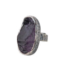 Rough Face Amethyst Ring