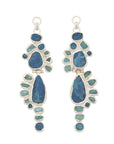 Rough Face Aquamarine & Apatite Ear Weights