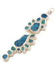 Rough Face Aquamarine & Apatite Ear Weights