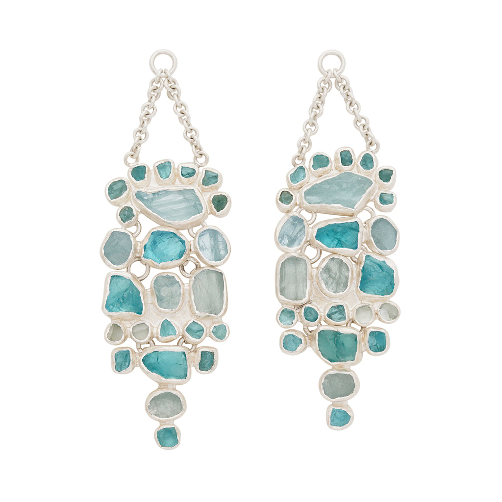 Rough Face Apatite & Aqua Ear Weights