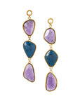 Apatite & Faceted Amethyst Dangles