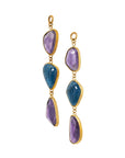 Apatite & Faceted Amethyst Dangles