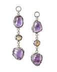 Amethyst & Rutilated Quartz Dangles