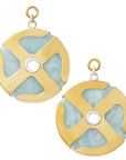 Aquamarine Hindu/Buddhist Swastika Discs