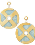 Aquamarine Hindu/Buddhist Swastika Discs