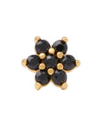 Gold Vermeil Flower CZ Pin 18g/16g