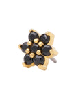 Gold Vermeil Flower CZ Pin 18g/16g