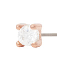 Rose Gold Vermeil 2mm Single CZ Pin 18g/16g