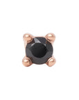 Rose Gold Vermeil 2mm Single CZ Pin 18g/16g