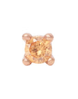 Rose Gold Vermeil 2mm Single CZ Pin 18g/16g