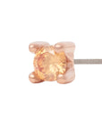 Rose Gold Vermeil 2mm Single CZ Pin 18g/16g
