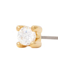 Gold Vermeil 2mm Single CZ Pin 18g/16g
